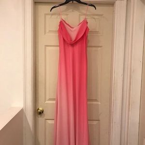 Pink slouch neck top dress